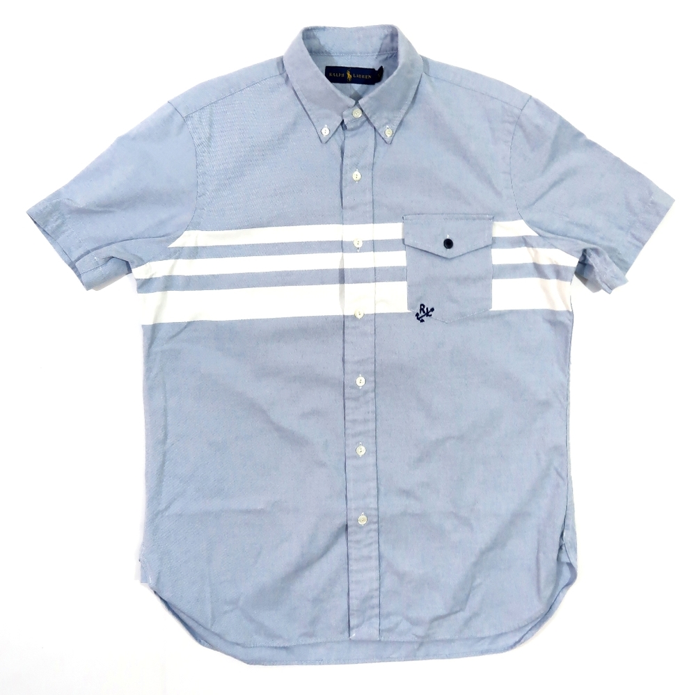 RALPH LAUREN Short Sleeve Button Shirt MEDIUM